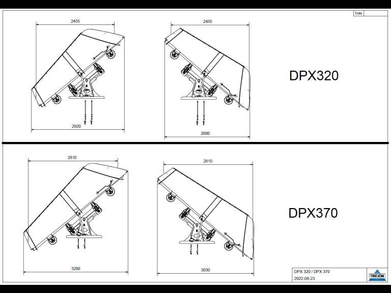 Trejon Optimal Diagonalblad DPX370 Snöplogar