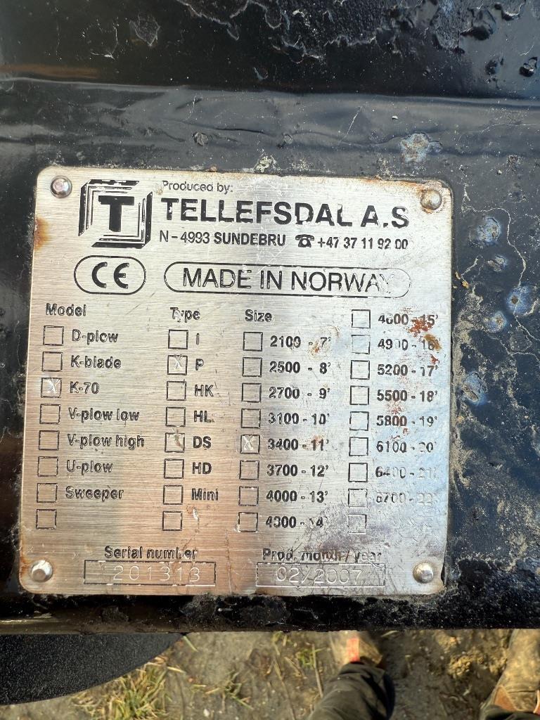 Tellefsdal K70 Schneeschilde und -pflüge