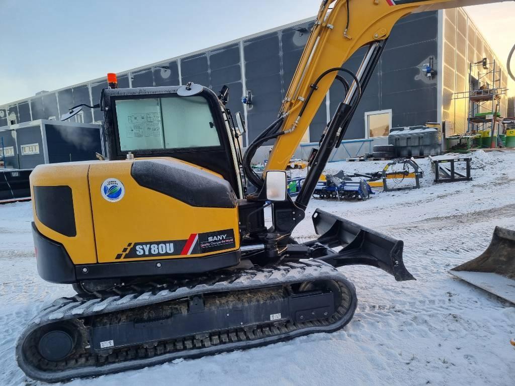 Sany SY 80 U Nu med knäckbom Midigrävmaskiner 7t - 12t