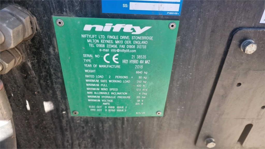 Niftylift HR21AWDH Articulated boom lifts