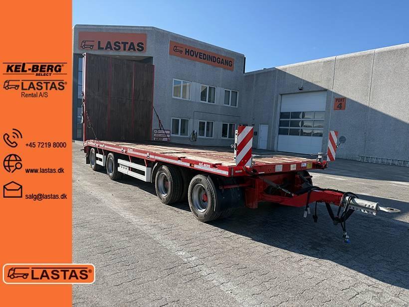 Kel-Berg 4 axle Plant trailer / Baumaschinenanhänger Anhænger med lad/Flatbed