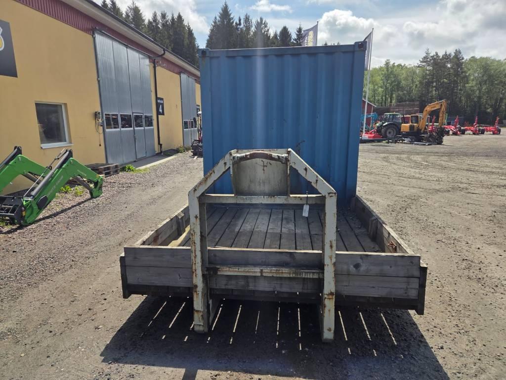 Container på ram med flak 6m Växelflak-/Containersläp