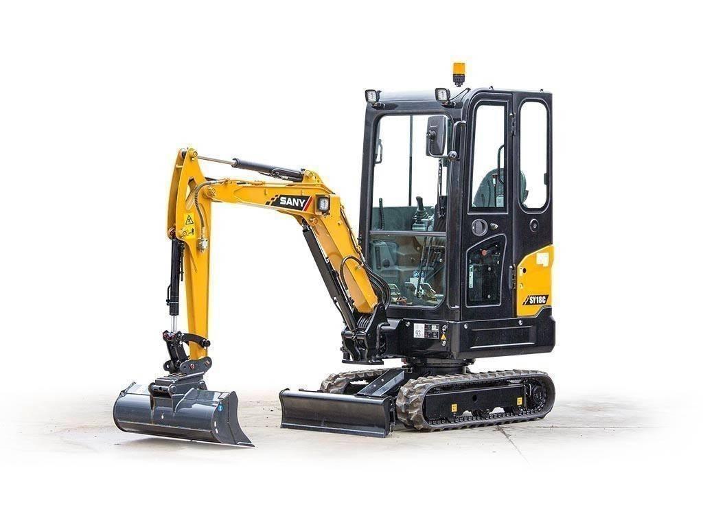 Sany SY 18 C Med Tiltfäste och 3 skopor Minigrävare < 7t