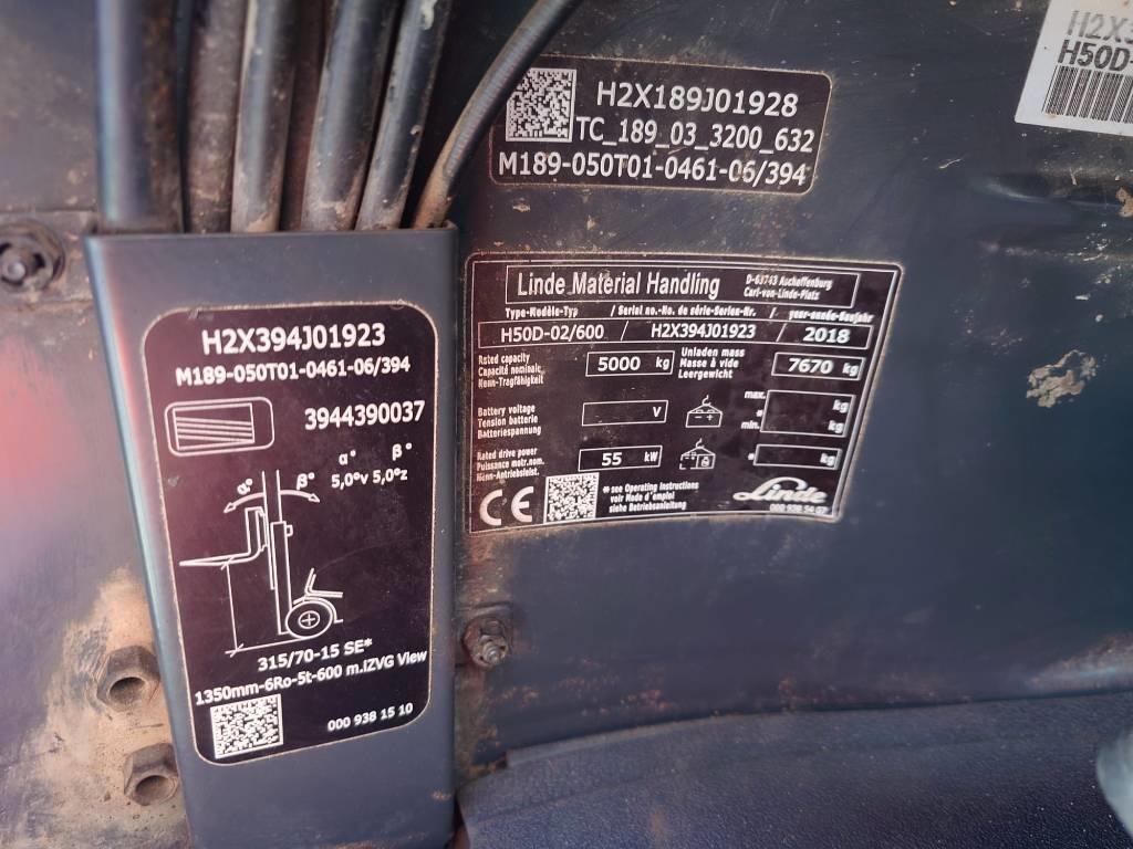 Linde H50D600/394 Diesel forklifts