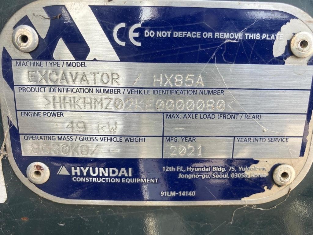 Hyundai HX 85 A Midibagger  7t - 12t