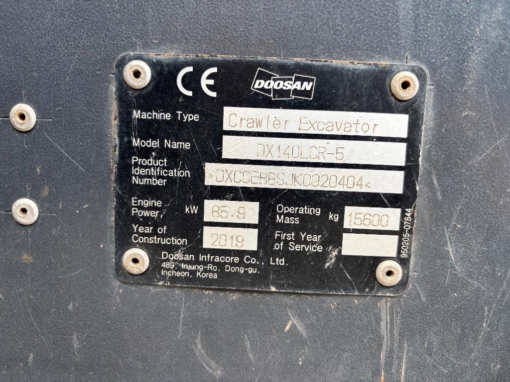 Dooosan DX140LC-5 Excavadoras de cadenas