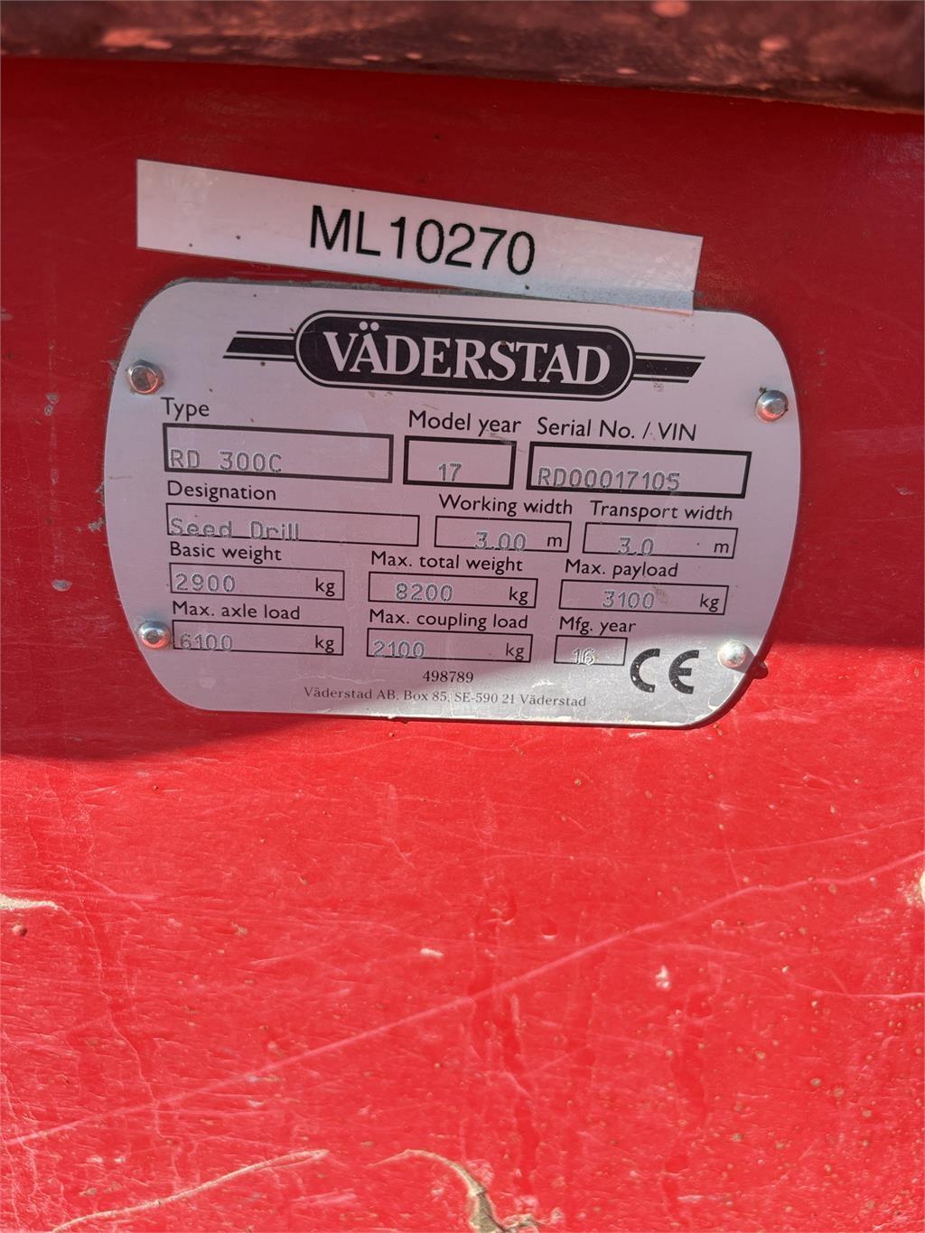 Väderstad RAPID 300 C Såmaskiner