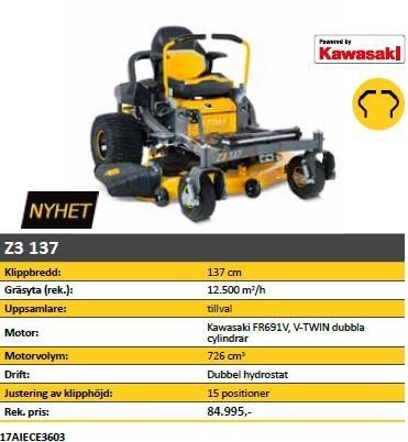 Z3 137 Riding mowers