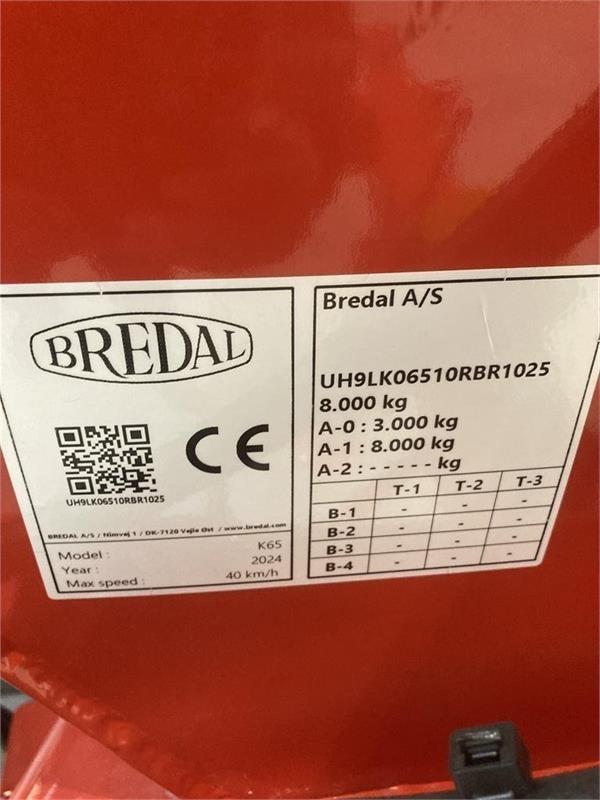 Bredal K 65 m.bremser og overbygning Kombibremser Mineraldüngerstreuer